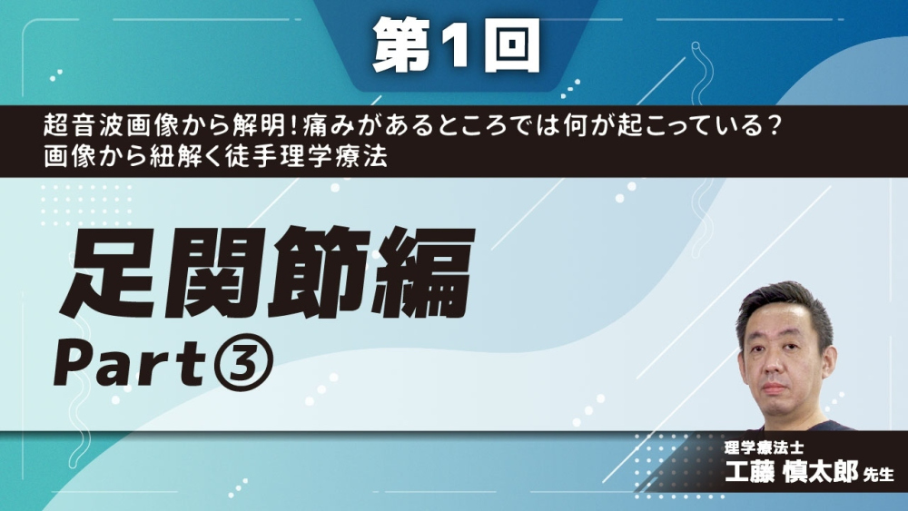【第1回】超音波画像から解明!痛みがあるところでは何が起こっている?画像から紐解く徒手理学療法 足関節編 Part③