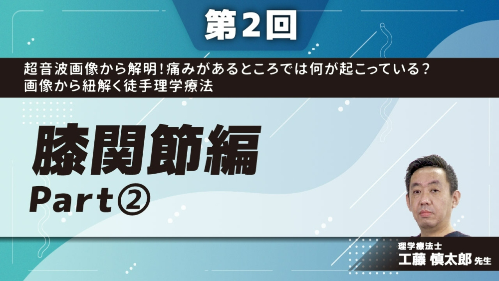【第2回】超音波画像から解明!痛みがあるところでは何が起こっている?画像から紐解く徒手理学療法 膝関節編 Part②
